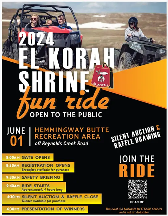 El Korah 2024 fun ride June 1st, 2024 at 8am