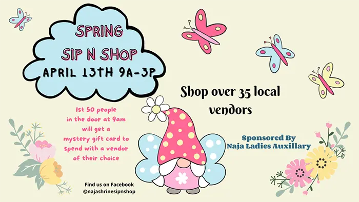 Naja Shrine Sip N Shop April 13th 9am-3pm